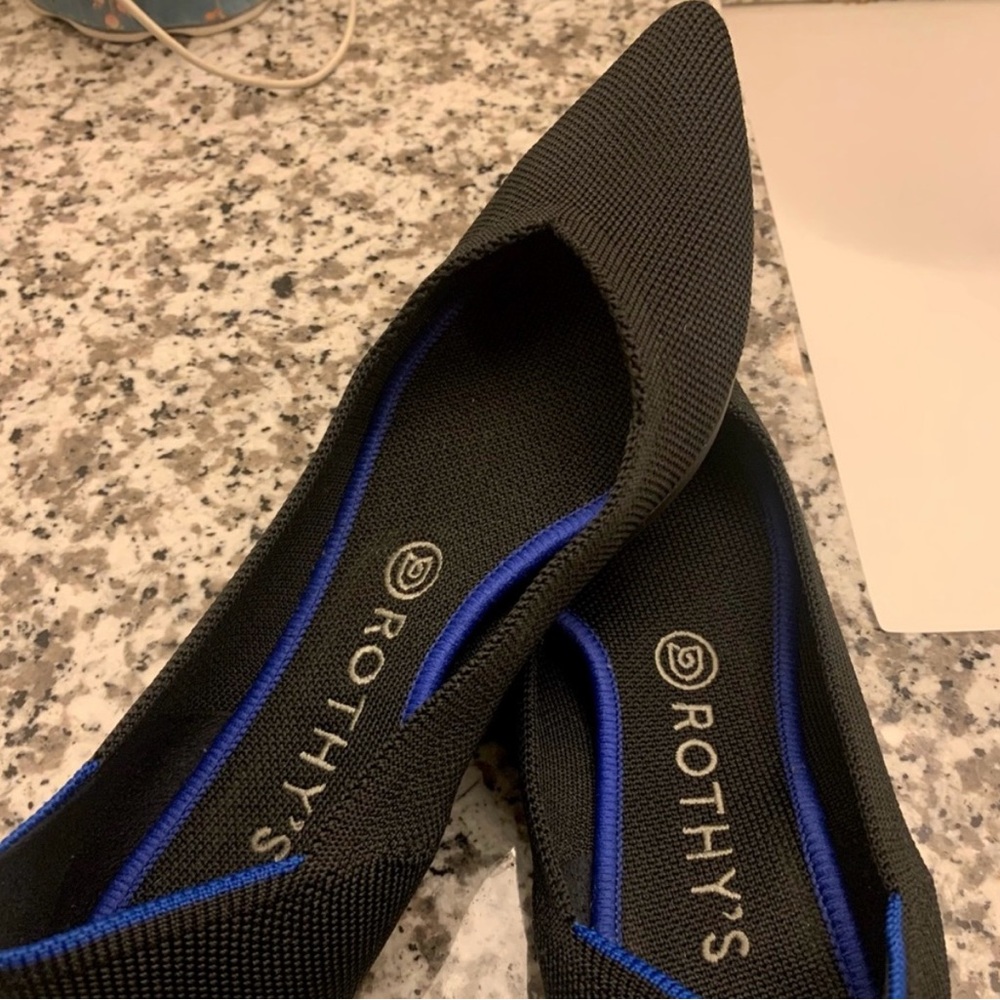 Rothy’s Black Pointed Toe Flats - 8.5